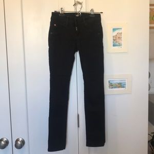 Hudson Nicole Ankle Skinny Jeans in black